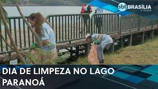 Mergulhadores, crianças e voluntários retiram lixo do lago Paranoá | SBT Brasília 2ª ed