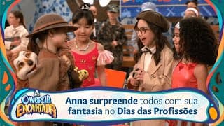 Anna surpreende a todos com sua fantasia de bióloga | A Caverna Encantada