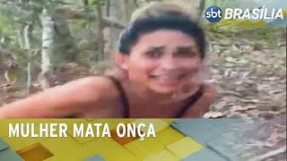 Ibama procura autora de vídeo que viralizou na internet, dela atirando em uma onça | SBT Brasília