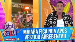 O vestido da Maiara arrebentou durante show em trio elétrico | SBT Folia (01/03/25)