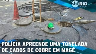 Polícia apreende uma tonelada de cabos de cobre em Magé