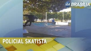 Policial viralizou na internet após pausar ronda para andar de skate | Tá na hora DF
