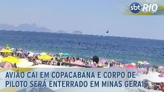 Avião cai em Copacabana e corpo de piloto será enterrado em Minas Gerais