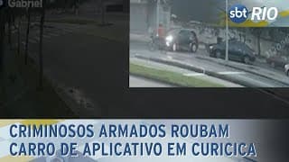 Criminosos armados roubam carro de aplicativo em Curicica