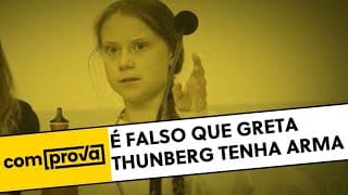 É falso que ativista ambiental Greta Thunberg tenha uma arma | Comprova