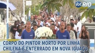 Corpo do pintor morto por linha chilena é enterrado em Nova Iguaçu