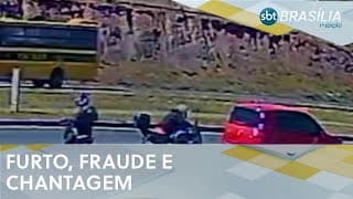 Mulher tem moto furtada e bandidos pedem resgate | SBT Brasília 1ª edição