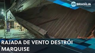 Rajadas de vento de 33Km/h derrubam mamarquise no Paranoá | SBT Brasília 2 ª ed