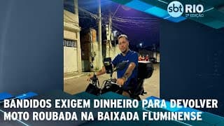 Bandidos exigem dinheiro para devolver moto roubada na Baixada Fluminense