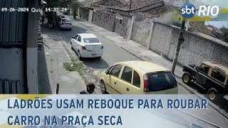 Ladrões usam reboque para roubar carro na Praça Seca