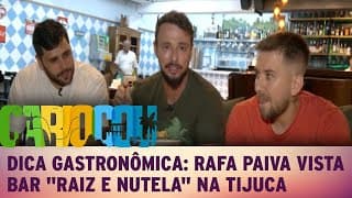 Dica Gastronômica: Rafa Paiva vista bar "raiz e nutela" na Tijuca