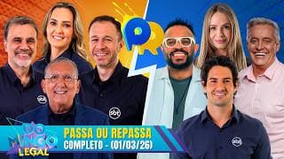 TIME GALVÃO BUENO vs TIME ALEXANDRO PATO no Passa ou Repassa | Domingo Legal (01/03/26)