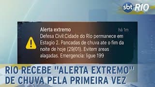 Rio recebe "alerta extremo" de chuva pela primeira vez