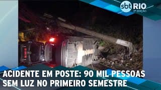 Acidente em poste: 90 mil pessoas sem luz no primeiro semestre