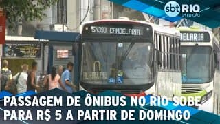 Passagem de ônibus no Rio sobe para R$ 5 a partir de domingo