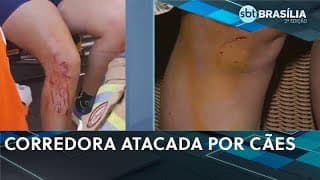 Mulher é atacada por 10 cães durante corrida na L4 Norte | SBT Brasília 2ª ed