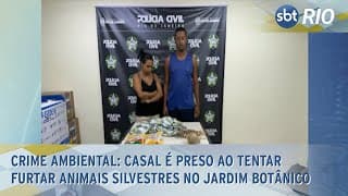 Crime ambiental: Casal é preso ao tentar furtar animais silvestres no Jardim Botânico