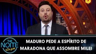 Maduro pede a espírito de Maradona que assombre Milei | The Noite (16/09/24)