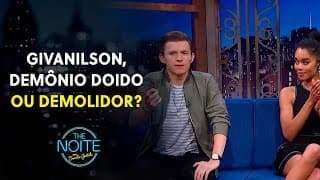 Tom Holland e Laura Harrier adivinham nome de heróis em português | The Noite (23/11/24)