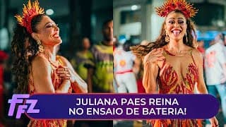 Juliana Paes brilha em ensaio de rua e fala sobre volta ao posto de rainha de bateria (18/11/25)