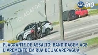Flagrante de assalto: Bandidagem age livremente em rua de Jacarepaguá