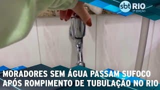 Moradores sem água passam sufoco após rompimento de tubulação no Rio