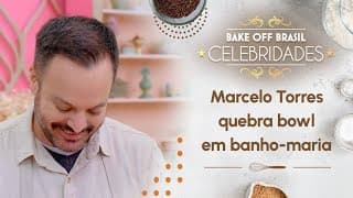 Marcelo Torres se descuida e quebra bowl da batedeira | Bake Off Celebridades (03/04/22)