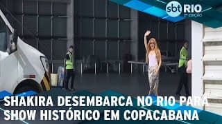 Shakira desembarca no Rio para show histórico em Copacabana