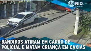 Bandidos atiram em carro de policial e matam criança em Caxias