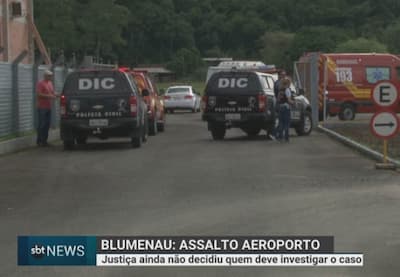 Assalto em aeroporto de Blumenau aguarda definição da justiça