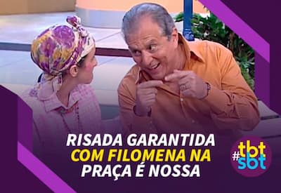 Filomena diverte Carlos Alberto na Praça é Nossa