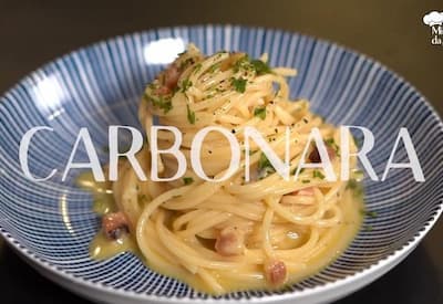 Receita de espaguete à carbonara | Minutinhos da Chef