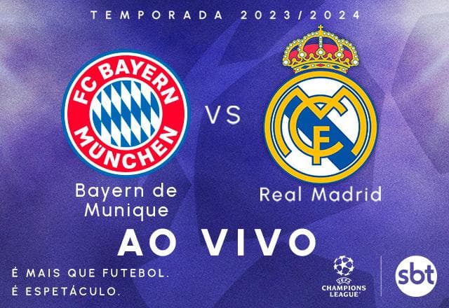 Ao vivo: assista Bayern de Munique x Real Madrid pela Champions League