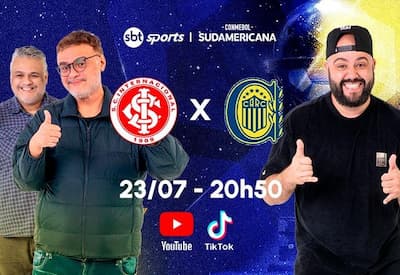SBT Sports terá transmissão descontraída de Inter x Rosario Central pelos playoffs da Sul-Americana