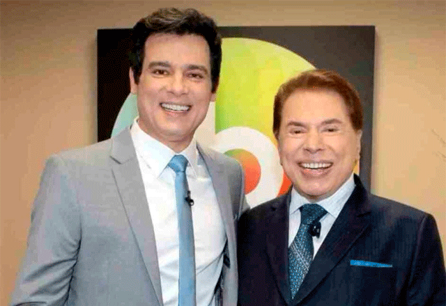 Celso Portiolli presta homenagem a Silvio Santos