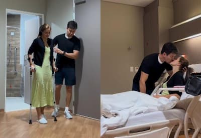 Rodrigo Faro comemora alta hospitalar de Vera Viel: "Hora de deixar o hospital"