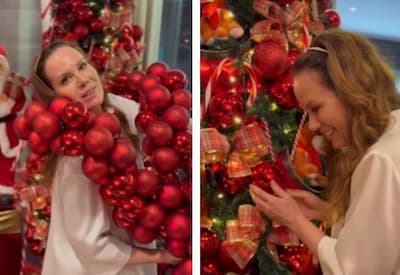 Regina Volpato surpreende com decoração de Natal personalizada em sua casa