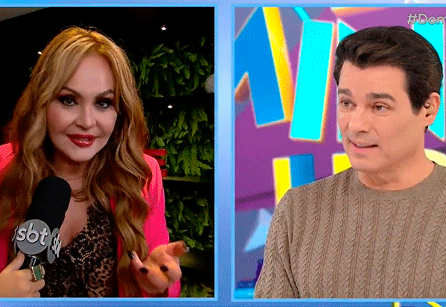 Gaby Spanic participa do Domingo Legal ao vivo e fala sobre projetos no Brasil