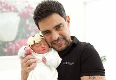 Zezé Di Camargo compartilha fotos da filha Clara na maternidade