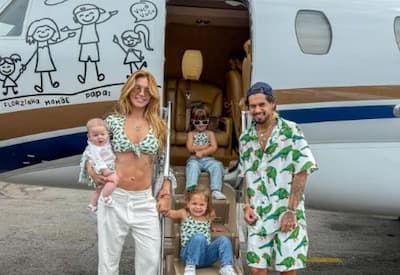 Virginia Fonseca combina looks com família para viagem de Ano Novo