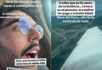 Luan Pereira revela desespero em viagem de avião: "Ia cair"