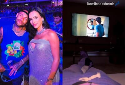 Após polêmica sobre festinha, Neymar posta foto em casa: "Novelinha e dormir"