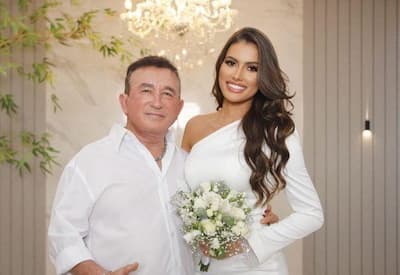 Amado Batista oficializa união com miss 51 anos mais nova