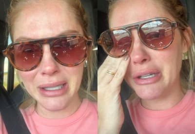 Bárbara Evans chora ao falar sobre filho que tomou picada de escorpião