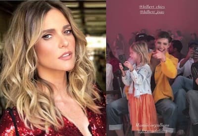 Fernanda Lima é flagrada emocionada ao ver seus filhos gêmeos desfilando