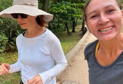 Fã encontra Fernanda Torres durante corrida e opina: "Sorriso amarelo"