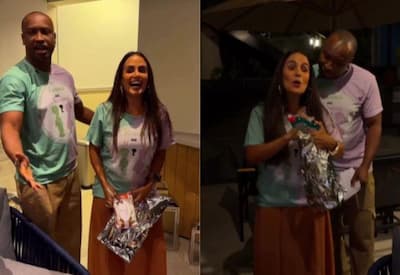 Carol Peixinho e Thiaguinho fazem chá revelação virtual