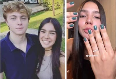 Duda Guerra mostra aliança após boatos de término com Benício Huck