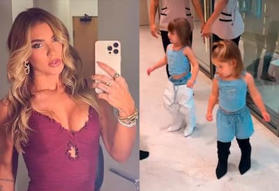 Filhas de Virginia Fonseca encantam ao desfilar com botas da mãe