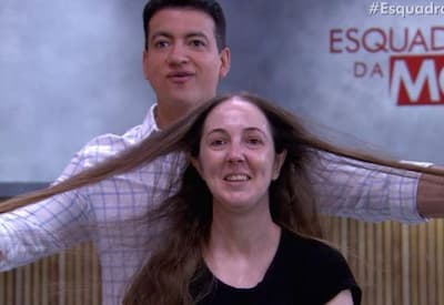 Rodrigo Cintra emociona participante com corte moderno e luzes acobreadas: "Tá muito lindo"